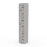 Qube Locker 6 Door 1800mm High Goose Grey QS2241