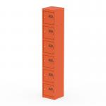 Qube Locker 6 Door 1800mm High Sienna Orange QS2250