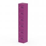 Qube Locker 6 Door 1800mm High Traffic Purple QS2251