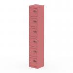 Qube Locker 6 Door 1800mm High Antique Pink QS2253
