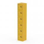 Qube Locker 6 Door 1800mm High Lemon Yellow QS2254