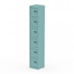 Qube Locker 6 Door 1800mm High Pastel Turquoise QS2256