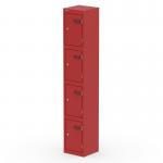 Qube Locker 4 Door 1800mm High Red QS2267