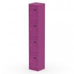 Qube Locker 4 Door 1800mm High Traffic Purple QS2273