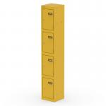 Qube Locker 4 Door 1800mm High Lemon Yellow QS2276