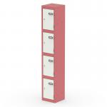 Qube Locker 4 Door 1800mm High Antique Pink And Satin White QS2280