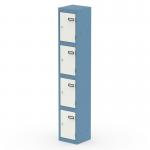 Qube Locker 4 Door 1800mm High Pastel Blue And Satin White QS2282