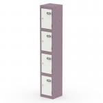 Qube Locker 4 Door 1800mm High Pastel Violet And Satin White QS2284