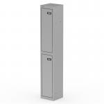 Qube Locker 2 Door 1800mm High Silver QS2290