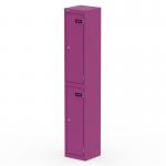 Qube Locker 2 Door 1800mm High Traffic Purple QS2295