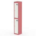 Qube Locker 2 Door 1800mm High Antique Pink And Satin White QS2302