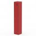 This photograph captures a striking Silverline Locker Qube with a single door, standing at a height of 1800mm. Its bold red color adds a pop of vibrancy to any space. The clean lines and sturdy design make it both functional and visually appealing.