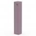 A bright and vibrant pastel violet locker stands tall at 1800mm high, featuring a single door with the Silverline Lockers logo and Qube design. The shiny silver handle adds a sleek touch to this sturdy storage unit.