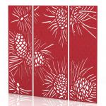 Sch! Acoustic Wall Panel - Pine (3 panels) - Poppy Red SCH00102