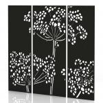 Sch! Acoustic Wall Panel - Wildflower (3 panels) - Raven Black SCH00118