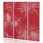 Sch! Acoustic Hanging Wall Panel - Pine (3 panels) - Poppy Red SCH00222