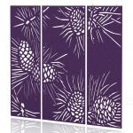 Sch! Acoustic Hanging Wall Panel - Pine (3 panels) - Plum Purple SCH00223