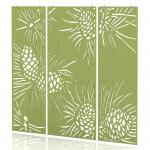 Sch! Acoustic Hanging Wall Panel - Pine (3 panels) - Lime Green SCH00224