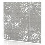 Sch! Acoustic Hanging Wall Panel - Pine (3 panels) - Pebble Light Grey SCH00229
