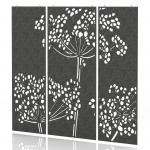 Sch! Acoustic Hanging Wall Panel - Wildflower (3 panels) - Graphite Charcoal SCH00237