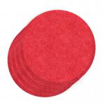 Sch! Acoustic Wall Tile - Set of 4 - Bevelled Edge - Circle - Poppy Red SCH00242