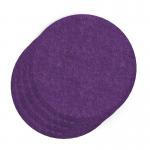 Sch! Acoustic Wall Tile - Set of 4 - Bevelled Edge - Circle - Plum Purple SCH00243