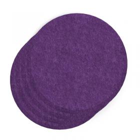 Sch! Acoustic Wall Tile - Set of 4 - Bevelled Edge - Circle - Plum Purple SCH00243