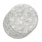 Sch! Acoustic Wall Tile - Set of 4 - Bevelled Edge - Circle - Pebble Light Grey SCH00249