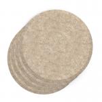 Sch! Acoustic Wall Tile - Set of 4 - Bevelled Edge - Circle - Oatmeal Beige SCH00250