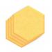 Sch! Acoustic Wall Tile - Set of 4 - Bevelled Edge - Hexagon - Buttercup Yellow SCH00251
