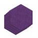 Sch! Acoustic Wall Tile - Set of 4 - Bevelled Edge - Hexagon - Plum Purple SCH00253