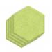 Sch! Acoustic Wall Tile - Set of 4 - Bevelled Edge - Hexagon - Lime Green SCH00254