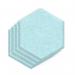 Sch! Acoustic Wall Tile - Set of 4 - Bevelled Edge - Hexagon - Sky Light Blue SCH00256