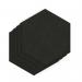 Sch! Acoustic Wall Tile - Set of 4 - Bevelled Edge - Hexagon - Raven Black SCH00258