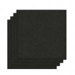 Sch! Acoustic Wall Tile - Set of 4 - Bevelled Edge - Square - Raven Black SCH00268
