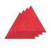 Sch! Acoustic Wall Tile - Set of 4 - Bevelled Edge - Triangle - Poppy Red SCH00272