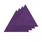 Sch! Acoustic Wall Tile - Set of 4 - Bevelled Edge - Triangle - Plum Purple SCH00273