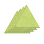 Sch! Acoustic Wall Tile - Set of 4 - Bevelled Edge - Triangle - Lime Green SCH00274