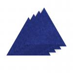 Sch! Acoustic Wall Tile - Set of 4 - Bevelled Edge - Triangle - Cobalt Blue SCH00275