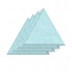 Sch! Acoustic Wall Tile - Set of 4 - Bevelled Edge - Triangle - Sky Light Blue SCH00276
