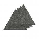 Sch! Acoustic Wall Tile - Set of 4 - Bevelled Edge - Triangle - Graphite Charcoal SCH00277