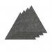 Sch! Acoustic Wall Tile - Set of 4 - Bevelled Edge - Triangle - Graphite Charcoal SCH00277