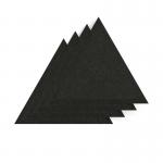 Sch! Acoustic Wall Tile - Set of 4 - Bevelled Edge - Triangle - Raven Black SCH00278