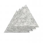 Sch! Acoustic Wall Tile - Set of 4 - Bevelled Edge - Triangle - Pebble Light Grey SCH00279