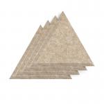 Sch! Acoustic Wall Tile - Set of 4 - Bevelled Edge - Triangle - Oatmeal Beige SCH00280