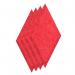 Sch! Acoustic Wall Tile - Set of 4 - Bevelled Edge - Diamond - Poppy Red SCH00282