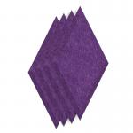 Sch! Acoustic Wall Tile - Set of 4 - Bevelled Edge - Diamond - Plum Purple SCH00283