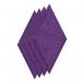 Sch! Acoustic Wall Tile - Set of 4 - Bevelled Edge - Diamond - Plum Purple SCH00283
