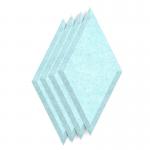 Sch! Acoustic Wall Tile - Set of 4 - Bevelled Edge - Diamond - Sky Light Blue SCH00286