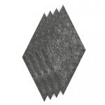 Sch! Acoustic Wall Tile - Set of 4 - Bevelled Edge - Diamond - Graphite Charcoal SCH00287